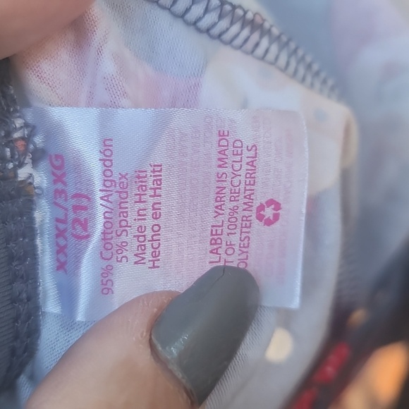 No boundaries xxl 21 plus size Christmas corgis leggings gray tan red - Picture 3 of 5